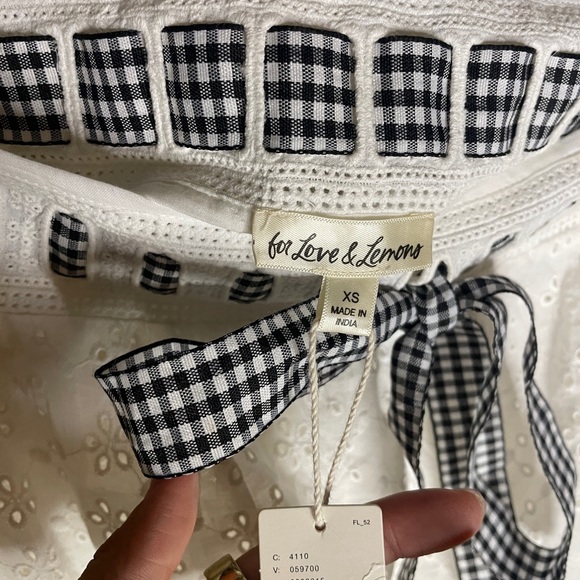 NWT For Love & Lemons Rosie Ribbon Top Size XS - Picture 7 of 8